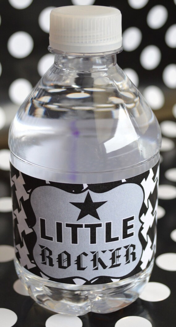 INSTANT Download Little Rocker Party Water Bottle Labels - Please Read Description Thoroughly - Printable Parties to Go Il_570xn