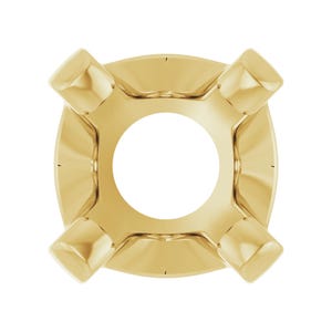 Solid 14K Yellow Gold 4-Prong Setting for 2.7mm Stone (0.07ct) – Empty Setting