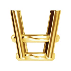 Solid 14K Yellow Gold 4-Prong Basket Setting – 3mm Round Stone (No Stone)