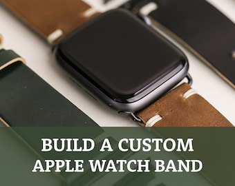 Lederen Apple Watch Band Custom Strap Builder | Apple Watch 44mm 45mm 42mm 40mm 41mm 38mm iWatch Band | Horween Lederen Apple Watch Bandje