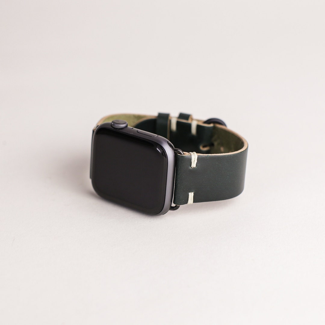 Correa de reloj personalizada Shell Cordovan para Apple Watch / Correa ...