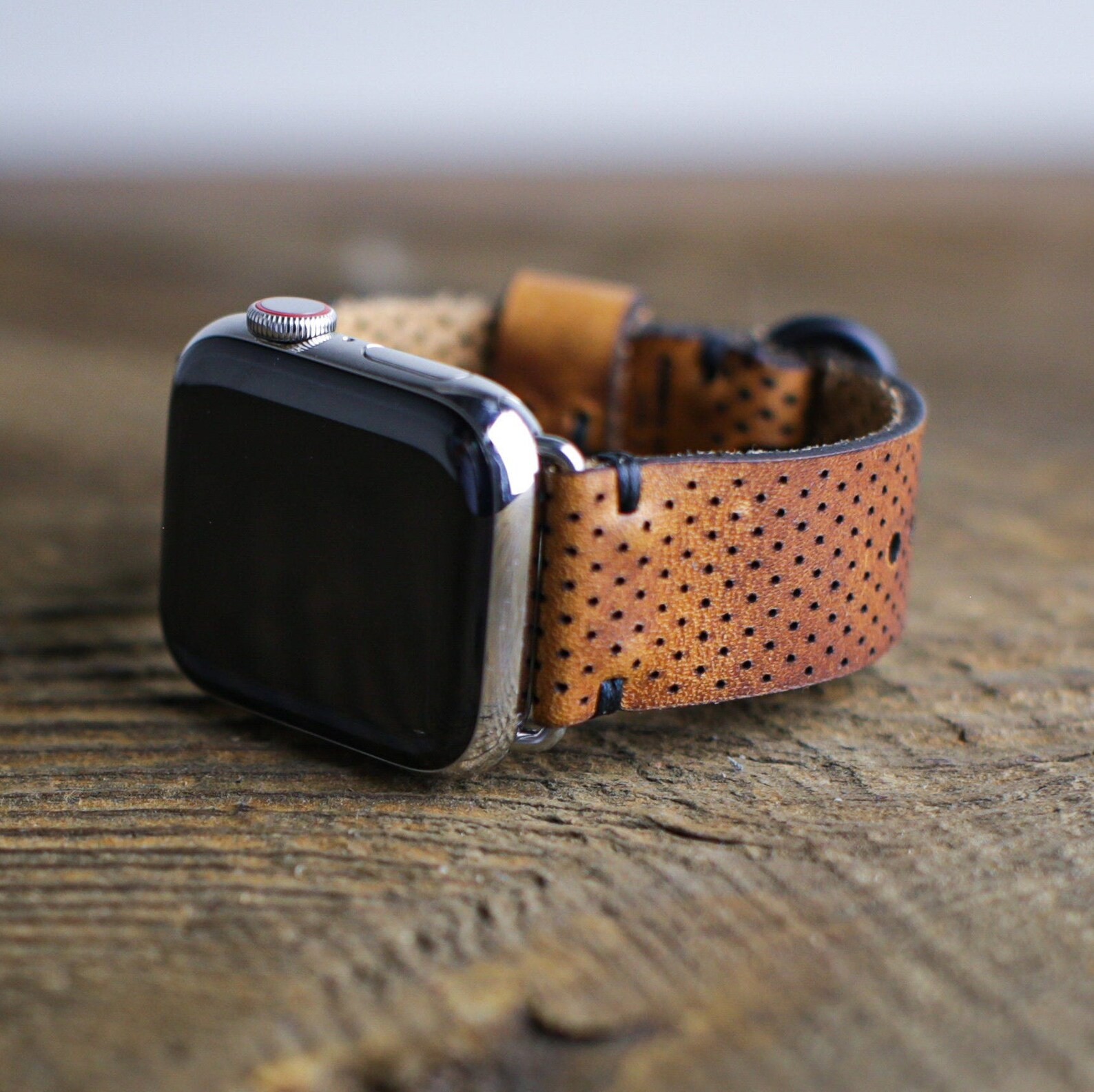 Perforated Leather Band for Apple Watch Apple Watch Strap Etsy
