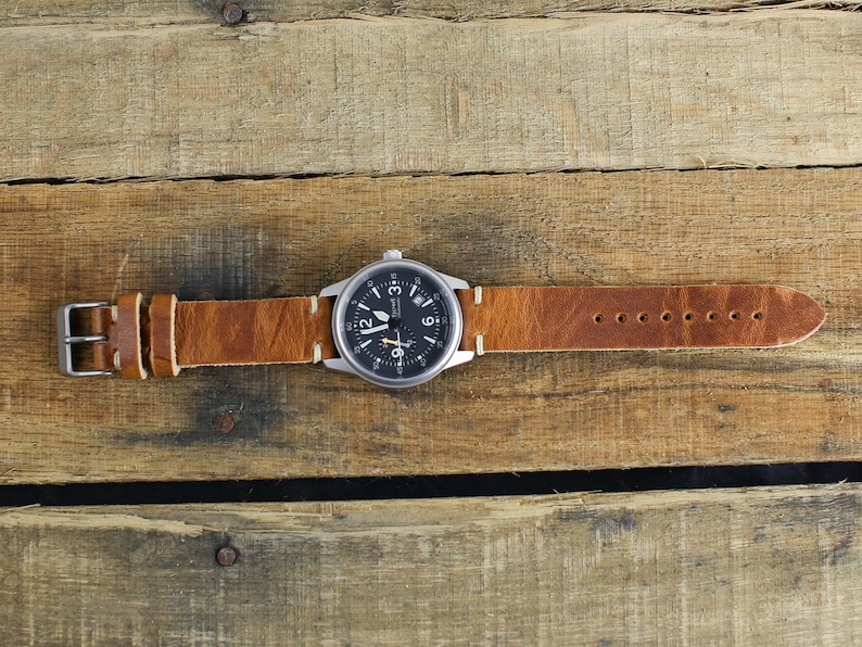 Brown Leather Watch Strap 20mm 18mm 19mm 22mm 24mm Horween - Etsy