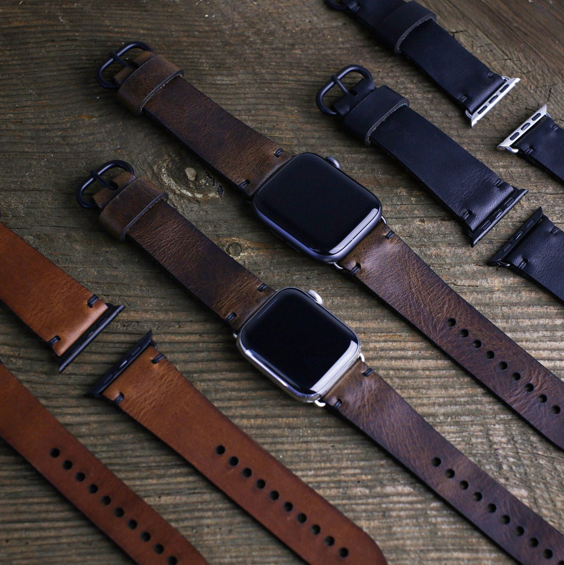 Leather Apple Watch Band 44mm Ready to Ship Apple Watch - Etsy