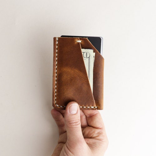 schors acre getuigenis Horween Leather Minimalist Wallet Mens Leather Slim Wallet - Etsy