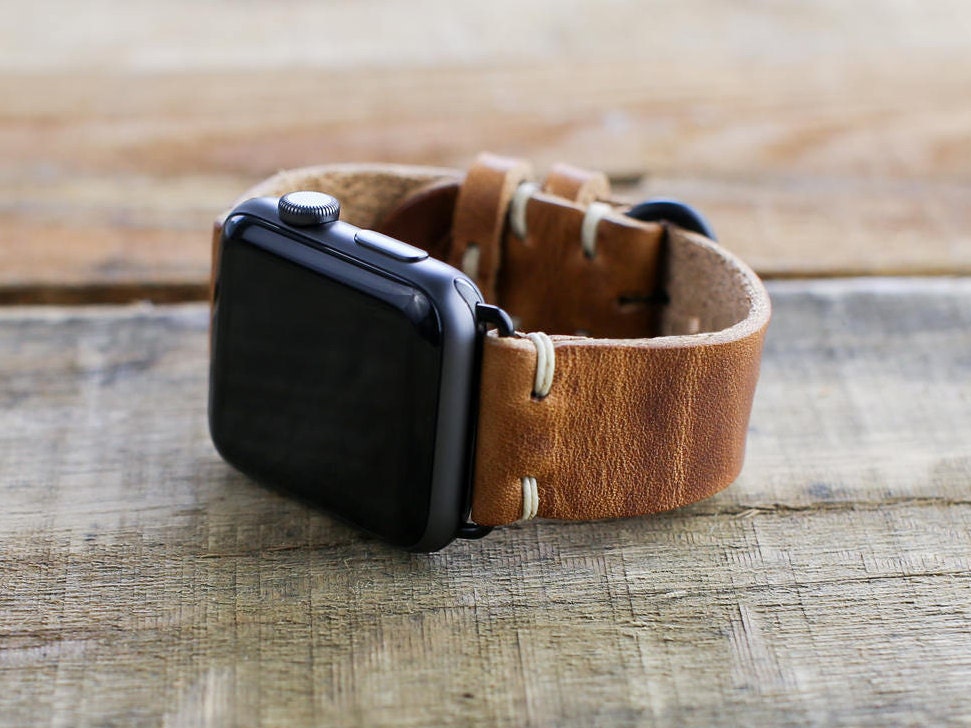 Leather Apple Watch Band  Made from Horween Leather