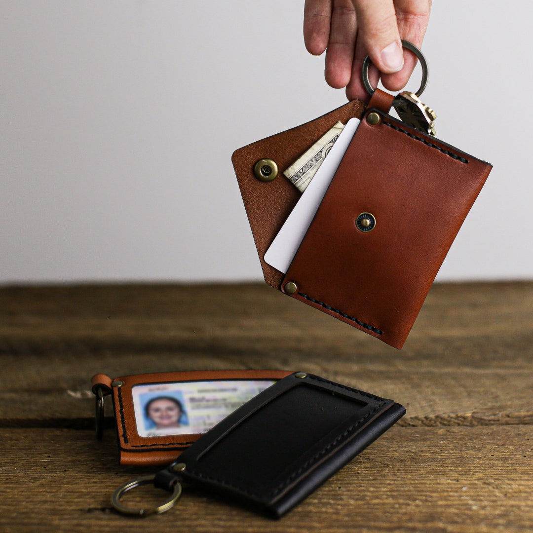 Rigid Card Holder with Slot and Key Ring, Credit Card Size