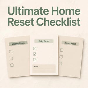Lista de verificación para limpieza profunda imprimible / Plan de reordenación del hogar habitación por habitación, cronograma de 7 días (descarga digital)