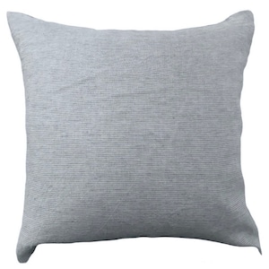 Pinstripe Blue/Natural Stonewashed Linen Stripe Custom Designer Pillow
