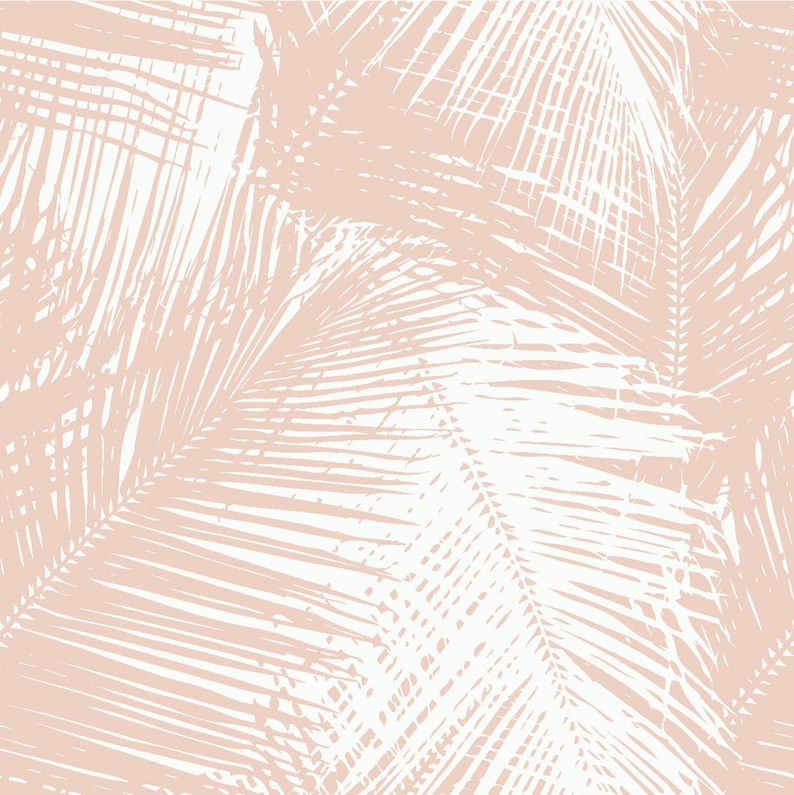 Palms Blush Removable Wallpaper