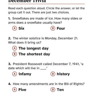 Easy December Activity Packet for Memory Care, Large Print Dementia Activities, Christmas & Hanukkah Puzzles PDF image 4