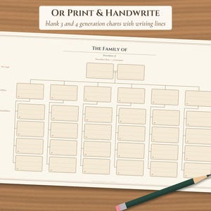 Editable Descendant Chart Printable, Family Tree Template & Maker image 4