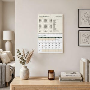 Large Print 2027 Wall Calendar with Word Search Puzzles image 5