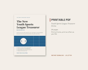 Youth Sports League Treasurer Forms, Concession Count Sheet and Budget (PDF)