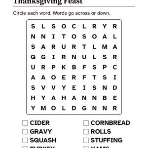 Easy November Activity Packet for Memory Care, Large Print Dementia Activities, Thanksgiving & Veterans Day Puzzles PDF image 2