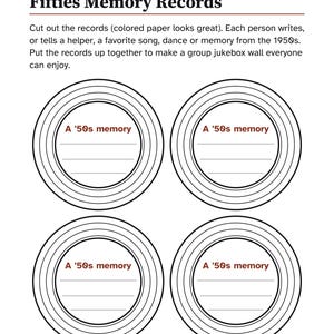 1950s Large Print Activity Packet for Seniors, Fifties Trivia & Puzzles, Memory Care Reminiscence image 6