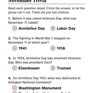 Easy November Activity Packet for Memory Care, Large Print Dementia Activities, Thanksgiving & Veterans Day Puzzles PDF image 4