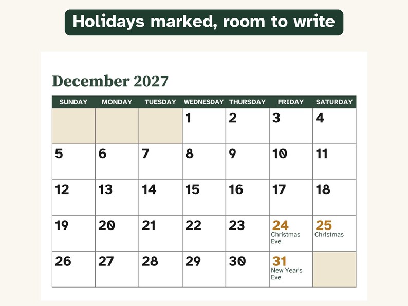 Printable 2027 Bible Verse Calendar, Large Print, KJV Word Search image 4