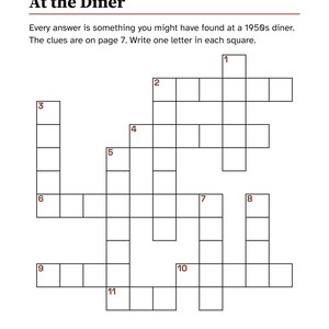 1950s Large Print Activity Packet for Seniors, Fifties Trivia & Puzzles, Memory Care Reminiscence image 4