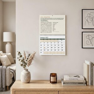 Large Print 2027 Scripture Wall Calendar, KJV Bible Verse and Word Search afbeelding 5