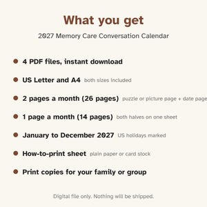 Printable 2027 Calendar for Dementia, Large Print, Memory Care image 5