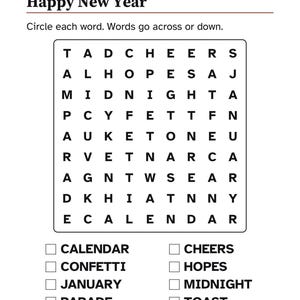 Eenvoudig activiteitenpakket voor januari voor mensen met geheugenproblemen, activiteiten in grote letters voor mensen met dementie, nieuwjaars- en winterpuzzels (pdf) afbeelding 2