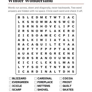 Holiday Large Print Activity Packets for Seniors, November and December Bundle, Thanksgiving & Christmas image 6