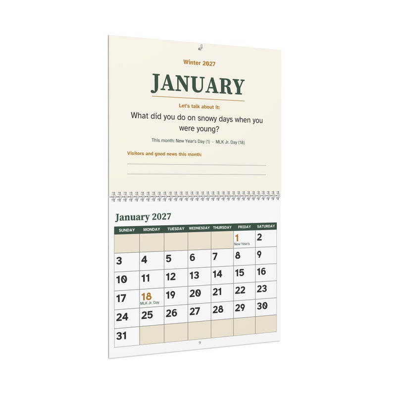 Large Print 2027 Easy Read Wall Calendar for Memory Care and Seniors image 3