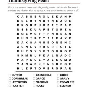 Holiday Large Print Activity Packets for Seniors, November and December Bundle, Thanksgiving & Christmas image 5
