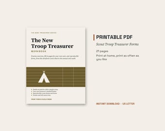 Scout Troop Treasurer Forms, Trip Deposit Ledger and Audit Checklist (PDF)