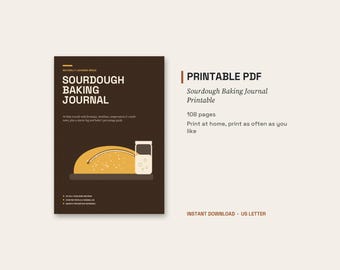 Sourdough Journal Printable, Starter Feeding Log & Bake Day Tracker PDF