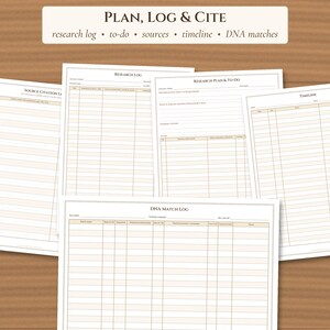 Genealogy Research Binder Printable, Fillable Family History Forms, US Census Forms 1790-1950, Family Group Sheet, Pedigree Chart imagen 6