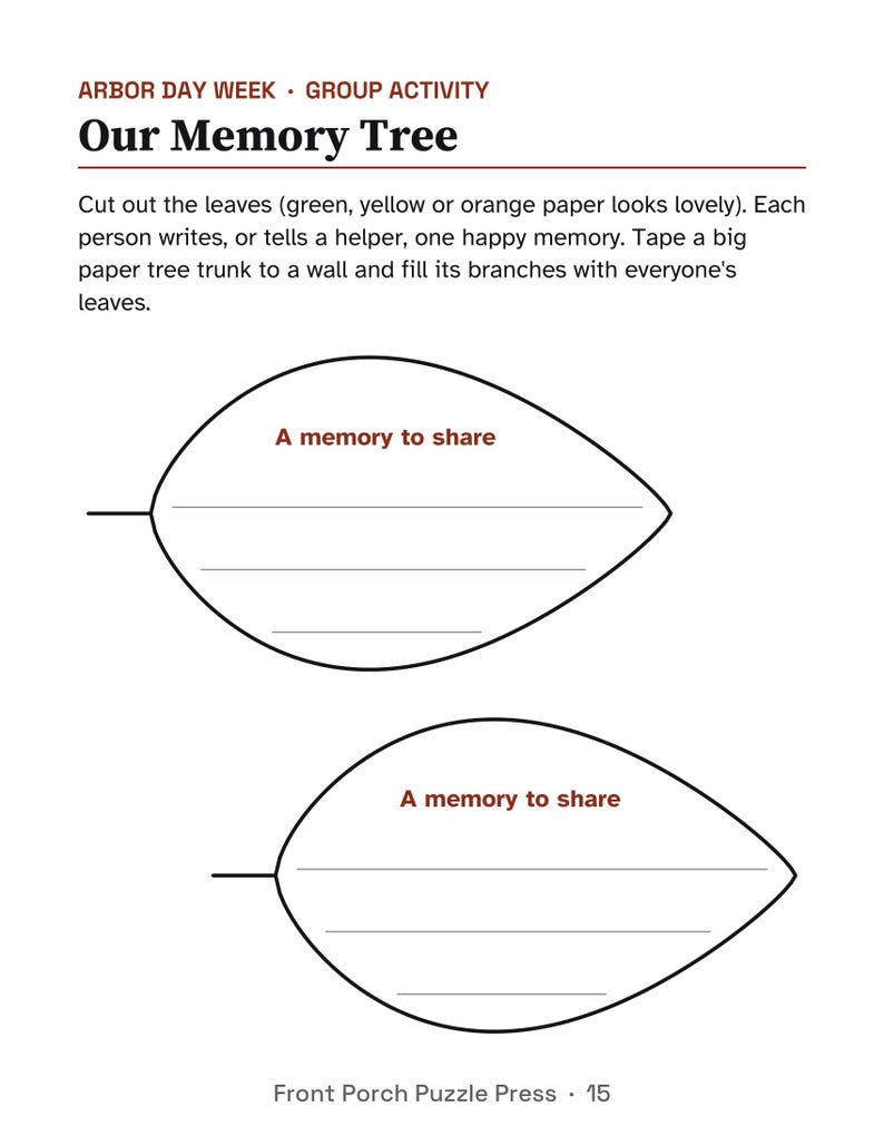 April Large Print Activity Packet for Seniors, Earth Day & Spring Puzzles and Trivia image 6