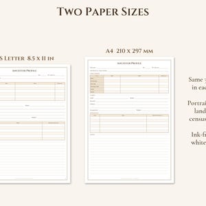 Genealogy Research Binder Printable, Fillable Family History Forms, US Census Forms 1790-1950, Family Group Sheet, Pedigree Chart imagen 7