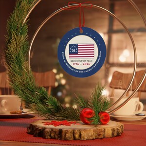 Bennington Flag Ornament, Spirit of 76 Two-Sided Metal Keepsake image 5