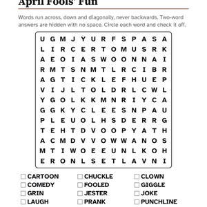 April Large Print Activity Packet for Seniors, Earth Day & Spring Puzzles and Trivia image 3