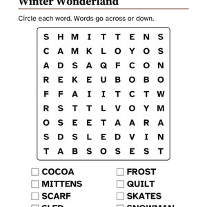 Easy December Activity Packet for Memory Care, Large Print Dementia Activities, Christmas & Hanukkah Puzzles PDF image 2