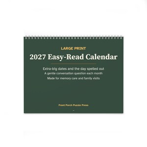Large Print 2027 Easy Read Wall Calendar for Memory Care and Seniors image 1