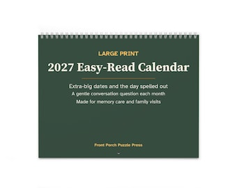 Large Print 2027 Easy Read Wall Calendar for Memory Care and Seniors
