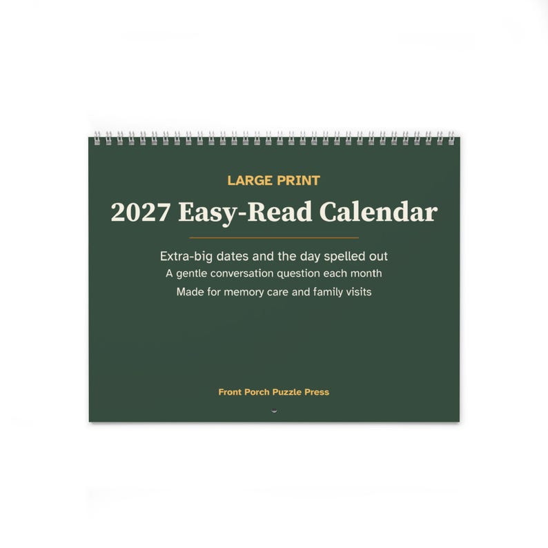 Large Print 2027 Easy Read Wall Calendar for Memory Care and Seniors image 1