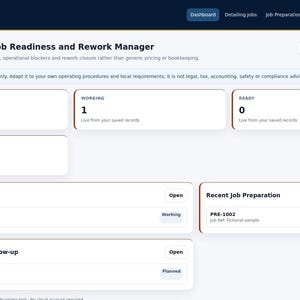 Mobiel autodetailing-jobmanager | Offline app voor gereedheid, benodigdheden en herstelwerkzaamheden