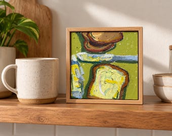 Toast Oil Pastel Art Print