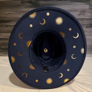 Wide Brim Hat, Witch Hat, Moon Hat, Goth Hat