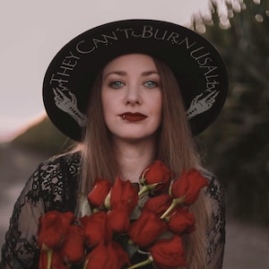 Wide Brim Black Witch Hat: Empowered Goth Theme