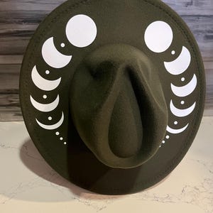 Wide Brim Witch Hat: Magic Moon Goth Hat
