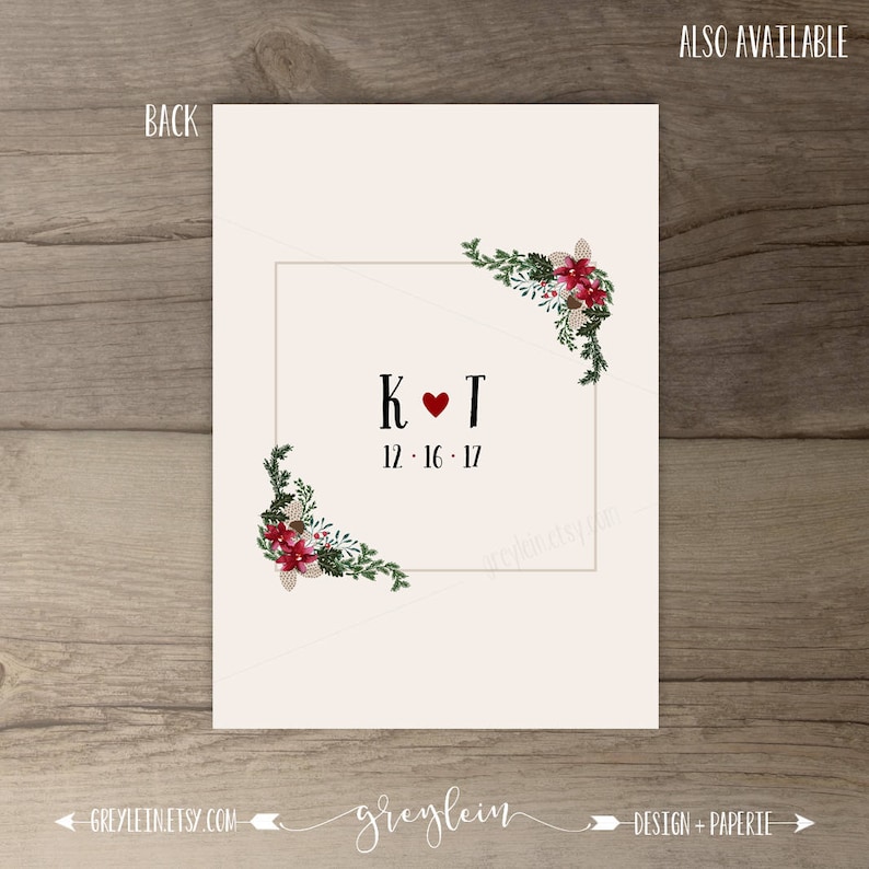 Winter Wedding RSVPs Wreath 'Tis the Season to be Married printable image 5