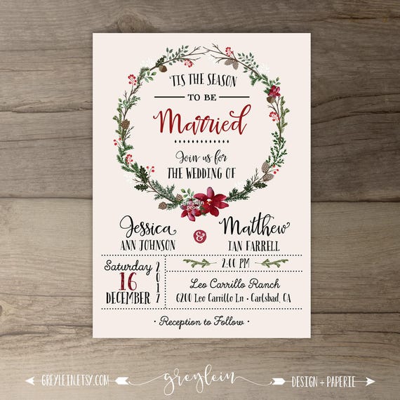 winter wedding invitations