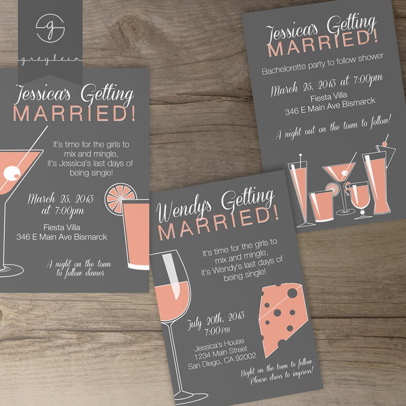 Wine Party Invitation \u2022 Bachelorette Party Invites \u2022\u00a0Bridal Shower \u2022 Wine Tasting Tours \u2022 Girls Night \u2022 DIY printable