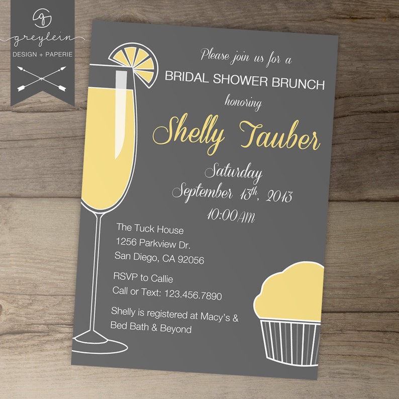 Bridal Shower Brunch Invitations / Bachelorette Invites / | Etsy