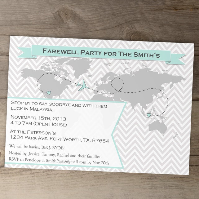 vintage french party invitations going away party goodbye party french party invitations